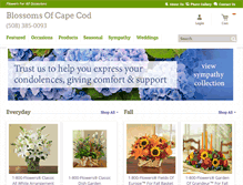 Tablet Screenshot of blossomsofcapecod.com